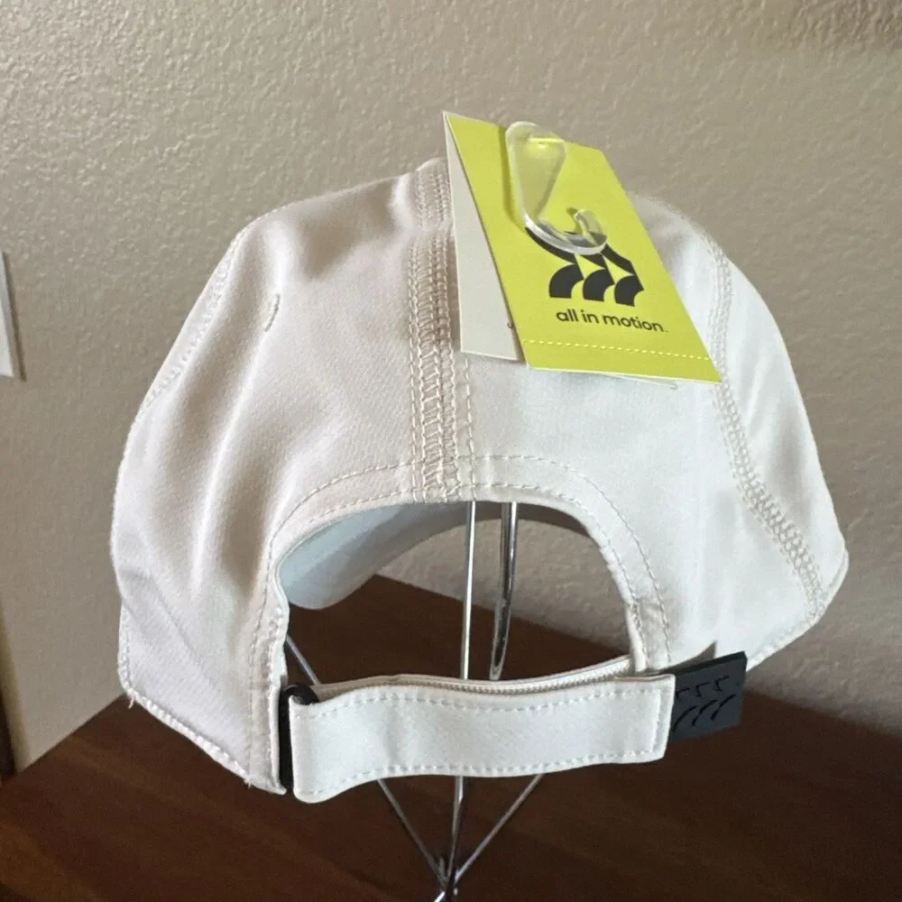 All In Motion Strapback Hat Beige One Size Adjustable Solid Blank